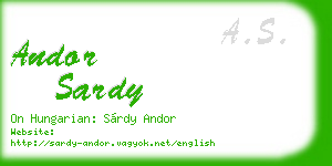 andor sardy business card